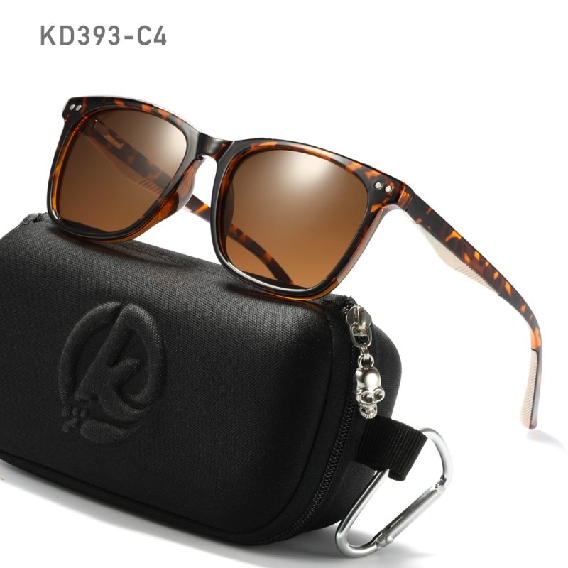 KDEAM Men's Square Sunglasses Polarized Lens TR90 Material Frame Spring Stainless Steel Hinges Fishing Sun Glasses KD393 - Image 7