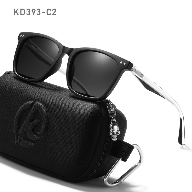 KDEAM Men's Square Sunglasses Polarized Lens TR90 Material Frame Spring Stainless Steel Hinges Fishing Sun Glasses KD393 - Image 9