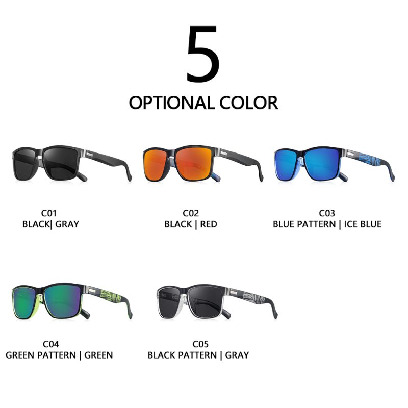 AIMISUV 3 Pieces Fashion Square Unisex Vintage Sunglasses for Men Women Driving Fishing Anti Glare Sun Glasses Male UV400 - Image 4