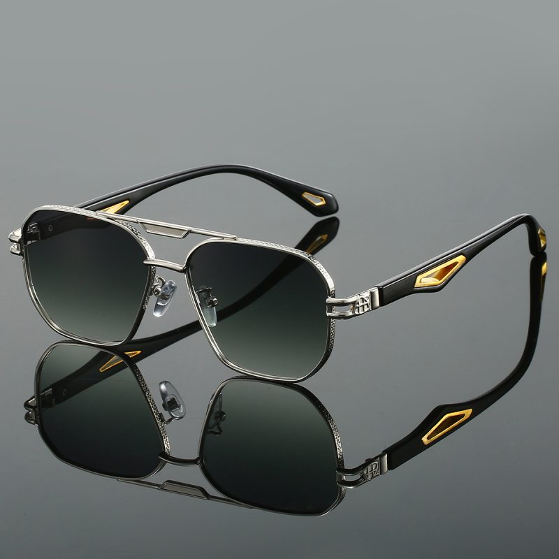 KAMMPT Vintage Square Sunglasses Men New Classic Double Bridge Gradient Shades Trendy Retro Brand Designer Outdoor Sun Glasses - Image 4