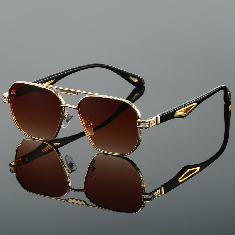 KAMMPT Vintage Square Sunglasses Men New Classic Double Bridge Gradient Shades Trendy Retro Brand Designer Outdoor Sun Glasses - Image 5