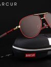 BARCUR Aluminum Vintage Men's Sunglasses Men Polarized Coating Classic Sun Glasses Women Shade Male Driving Accessories Eyewear