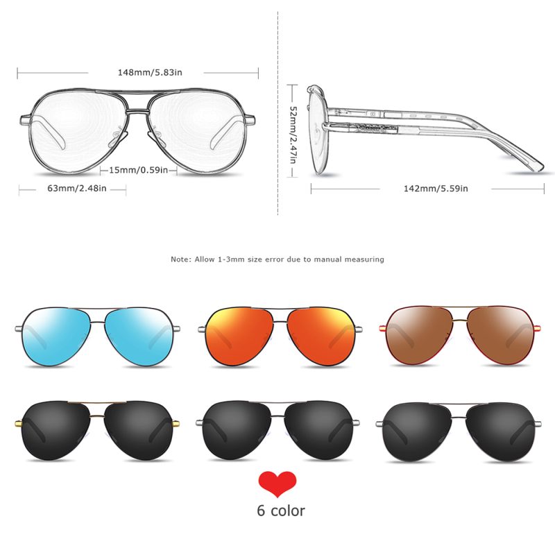 BARCUR Aluminum Vintage Men's Sunglasses Men Polarized Coating Classic Sun Glasses Women Shade Male Driving Accessories Eyewear - Image 3