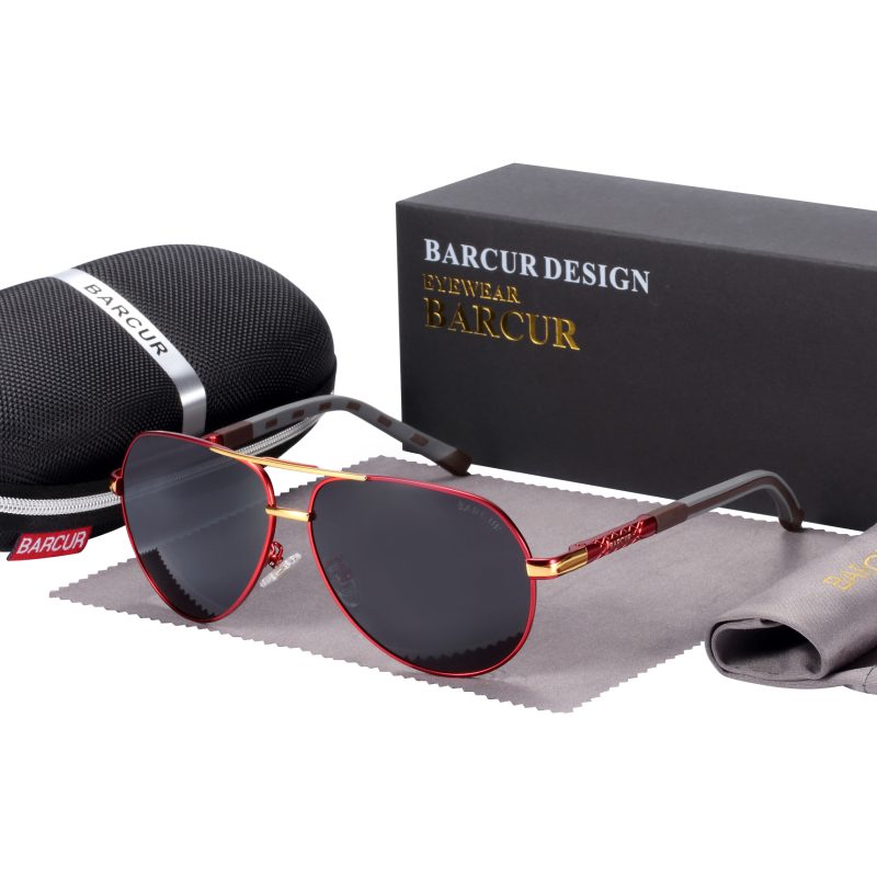 BARCUR Aluminum Vintage Men's Sunglasses Men Polarized Coating Classic Sun Glasses Women Shade Male Driving Accessories Eyewear - Image 13
