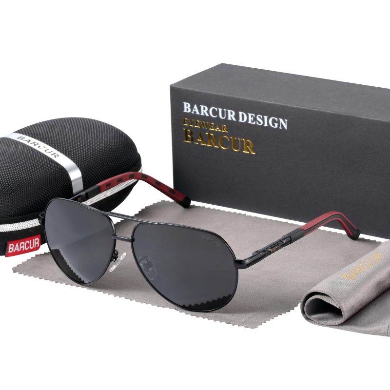 BARCUR Aluminum Vintage Men's Sunglasses Men Polarized Coating Classic Sun Glasses Women Shade Male Driving Accessories Eyewear - Image 14