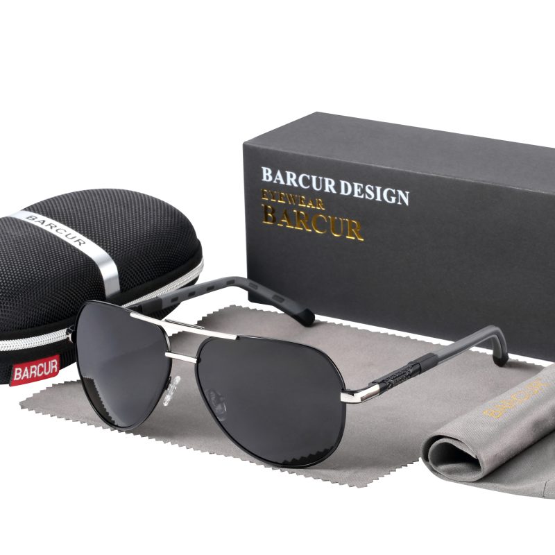 BARCUR Aluminum Vintage Men's Sunglasses Men Polarized Coating Classic Sun Glasses Women Shade Male Driving Accessories Eyewear - Image 17