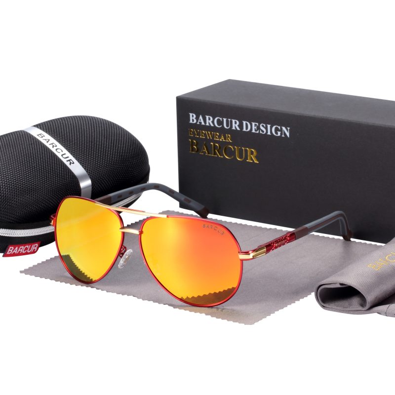 BARCUR Aluminum Vintage Men's Sunglasses Men Polarized Coating Classic Sun Glasses Women Shade Male Driving Accessories Eyewear - Image 18