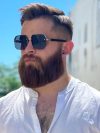 Oversize Retro Double Bridges Polygon Square Metal Men Sunglasses Fashion Gradient Shades UV400 Trending Women Sun Glasses