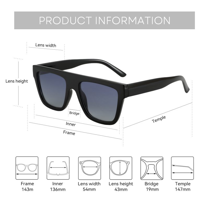 ZENOTTIC Retro Square Polarized Sunglasses Women Men Acetate Sunnies Small 90s Style Vintage Shades Sun Glasses - Image 4