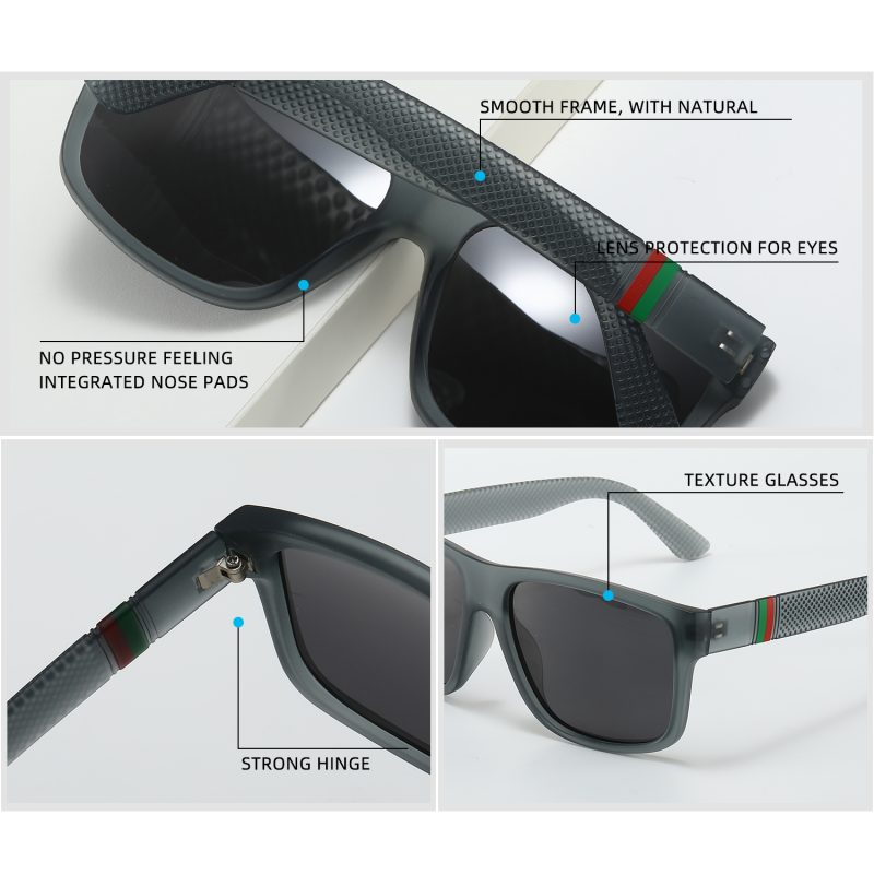 Fashion Oversized Polarized Sunglasses Men Women Luxury Driving Fishing Travel Vintage Square Sun Glasses For Man UV400 Eyewear - Image 3