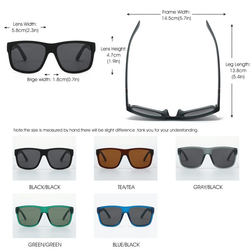 Fashion Oversized Polarized Sunglasses Men Women Luxury Driving Fishing Travel Vintage Square Sun Glasses For Man UV400 Eyewear - Image 5