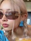 KAMMPT Retro Rimless Design Shades Luxury Metal Women Sunglasses High Quality Decoration Sun Glasses for Travelling Hiking