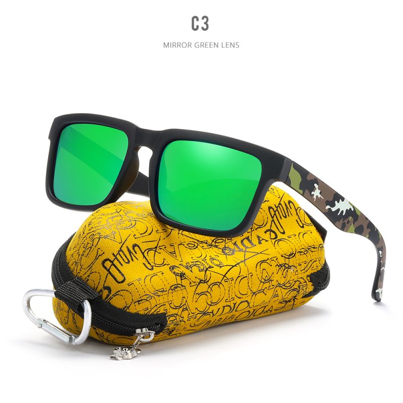 KDEAM Eye-catching Function Polarized Sunglasses For Men Matte Black Frame Fit. Painting Temples Play-Cool Sun Glasses With Case - Image 19