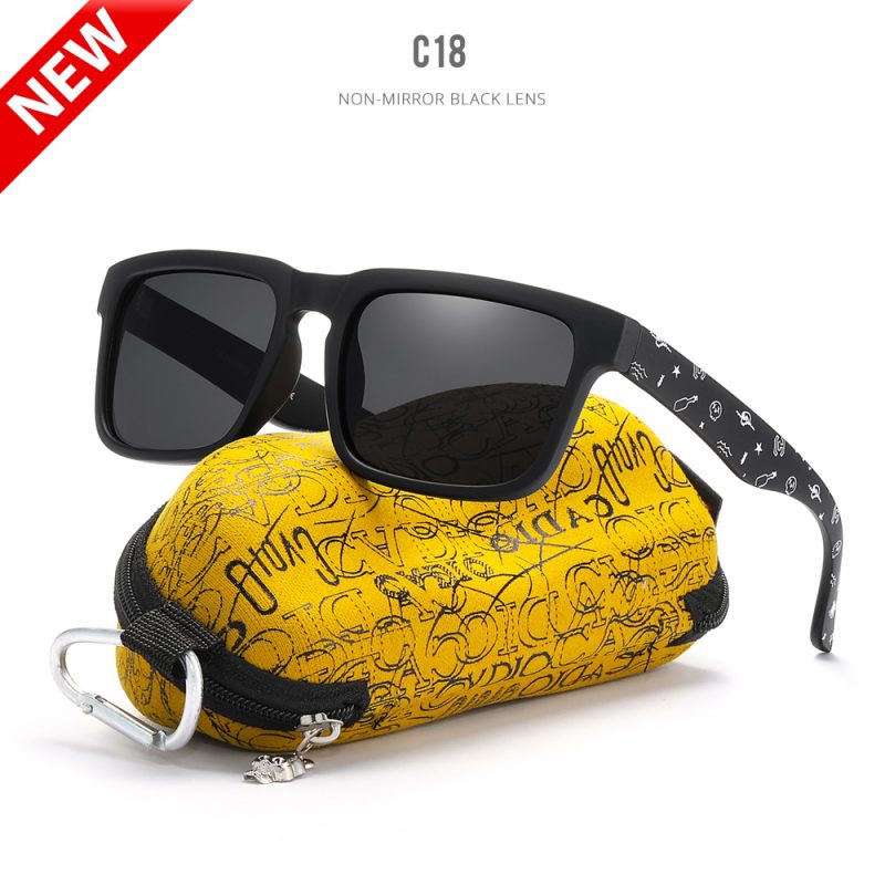 KDEAM Eye-catching Function Polarized Sunglasses For Men Matte Black Frame Fit. Painting Temples Play-Cool Sun Glasses With Case - Image 20