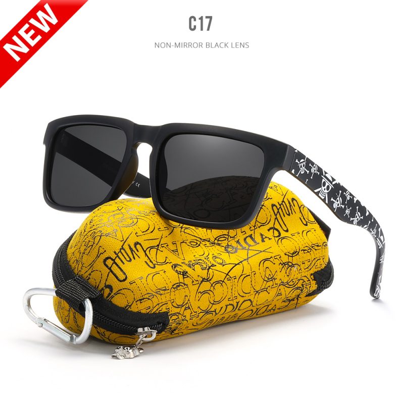 KDEAM Eye-catching Function Polarized Sunglasses For Men Matte Black Frame Fit. Painting Temples Play-Cool Sun Glasses With Case - Image 24