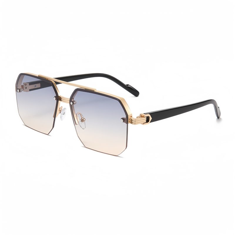 Polygon Sunglasses Rectangle Fashion Metal Frame Women Men Large Square Sun Glasses for Female Male Gradient Traveling Oculos ﻿ - Image 12