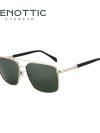 ZENOTTIC 2024 Men's Polarizing Sunglasses Double Bridge Pilot Shade High Quality Metal Sun Glasses For Fishing Driving RTM-2108