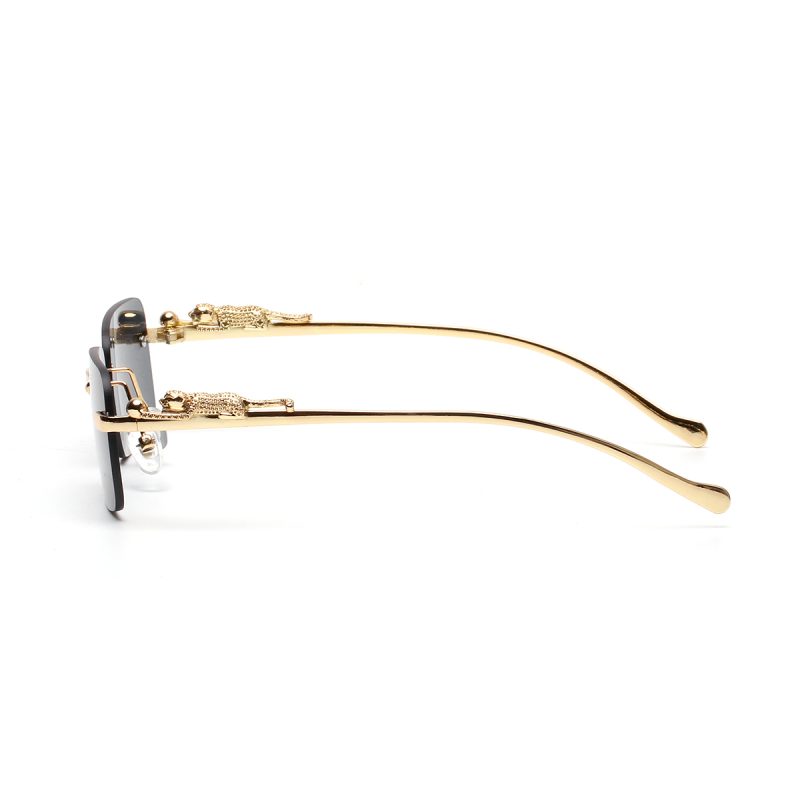 Ruiao rimless sunglasses UV400 fashion square metal glasses for men women designer man's brand sun glasses shades for outdoor - Image 5