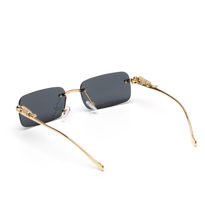 Ruiao rimless sunglasses UV400 fashion square metal glasses for men women designer man's brand sun glasses shades for outdoor - Image 6