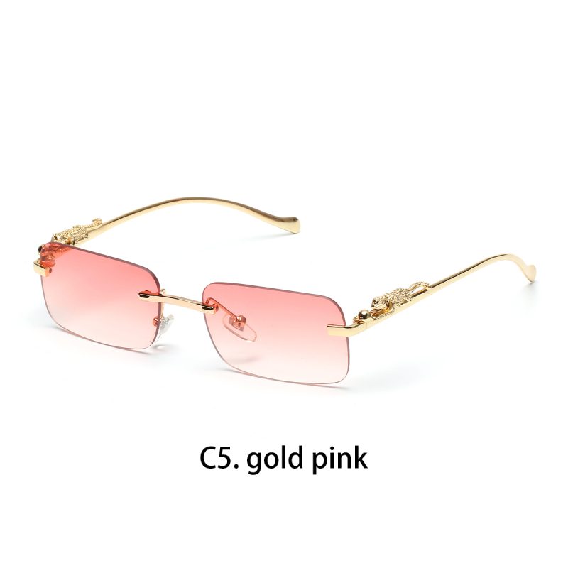 Ruiao rimless sunglasses UV400 fashion square metal glasses for men women designer man's brand sun glasses shades for outdoor - Image 12