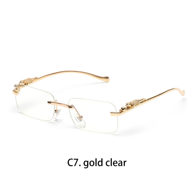 Ruiao rimless sunglasses UV400 fashion square metal glasses for men women designer man's brand sun glasses shades for outdoor - Image 14