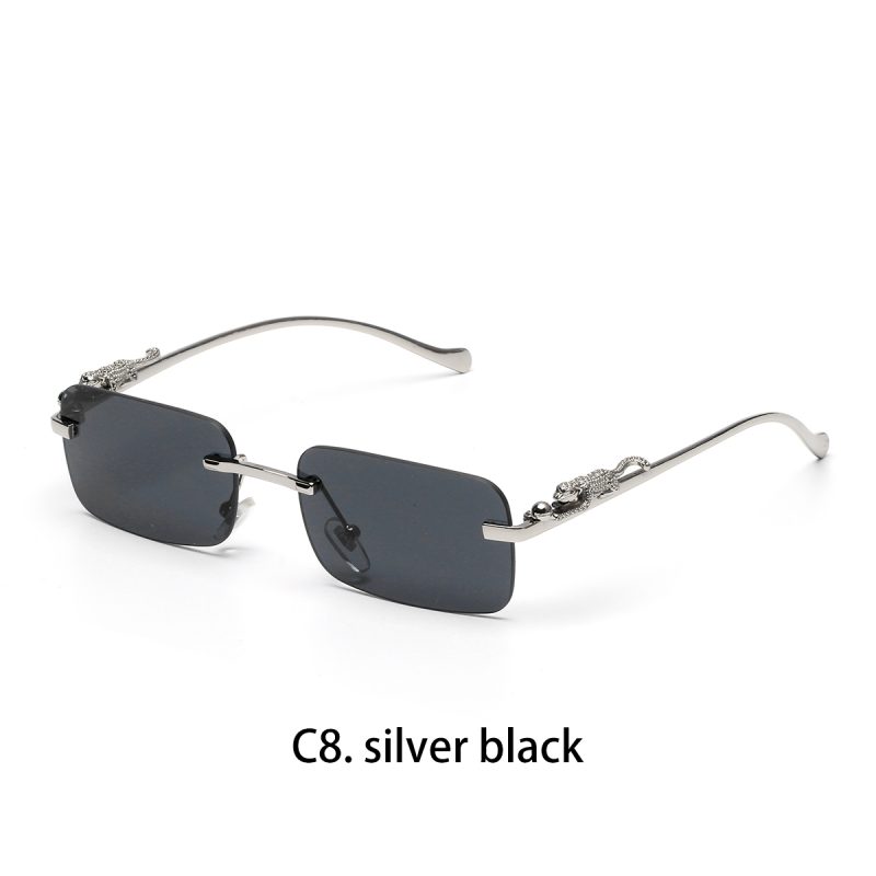 Ruiao rimless sunglasses UV400 fashion square metal glasses for men women designer man's brand sun glasses shades for outdoor - Image 15