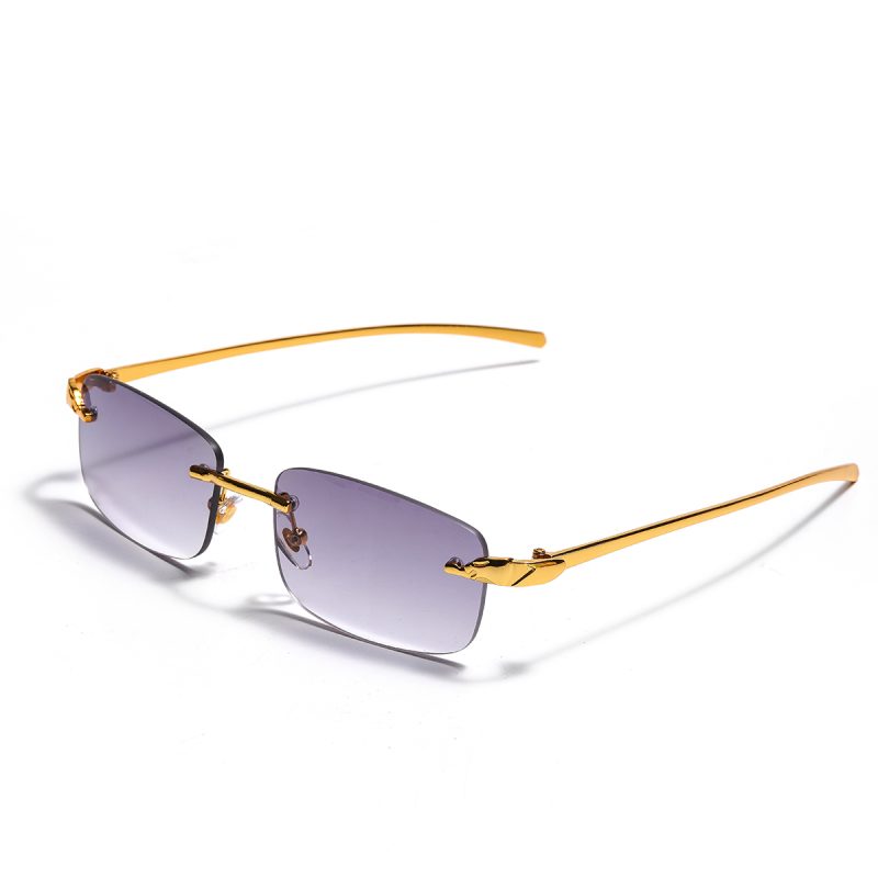 Ruiao rimless sunglasses UV400 fashion square metal glasses for men women designer man's brand sun glasses shades for outdoor - Image 18