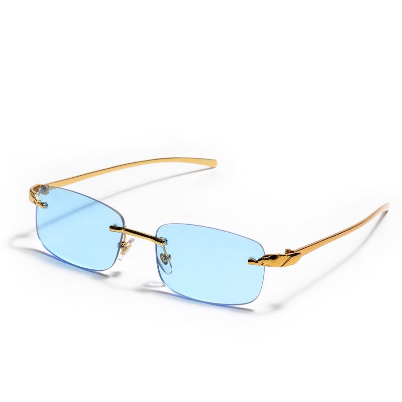 Ruiao rimless sunglasses UV400 fashion square metal glasses for men women designer man's brand sun glasses shades for outdoor - Image 20