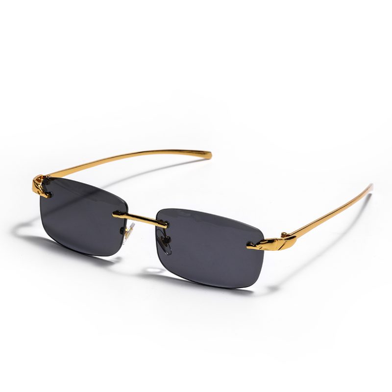 Ruiao rimless sunglasses UV400 fashion square metal glasses for men women designer man's brand sun glasses shades for outdoor - Image 21