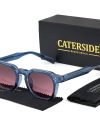 CATERSIDE New Retro Punk Square Sunglasses Men Small Frame Personalized Design Sun Glasses for Women Travel Party Festival Gift