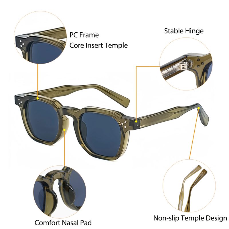 CATERSIDE New Retro Punk Square Sunglasses Men Small Frame Personalized Design Sun Glasses for Women Travel Party Festival Gift - Image 6