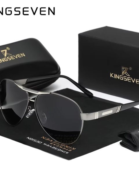 KINGSEVEN Men Polarized Sunglasses Classic Pilot Sunglasses Driving Sunscreen Glasses Outdoor Luxury Oculos Male Eyewear