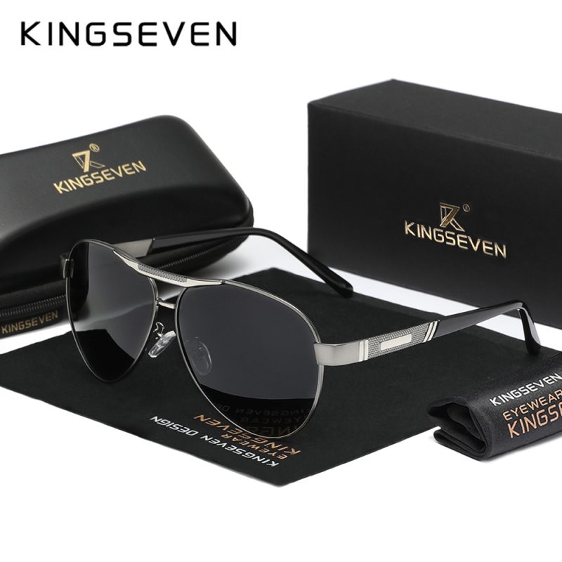 KINGSEVEN Men Polarized Sunglasses Classic Pilot Sunglasses Driving Sunscreen Glasses Outdoor Luxury Oculos Male Eyewear - Image 3