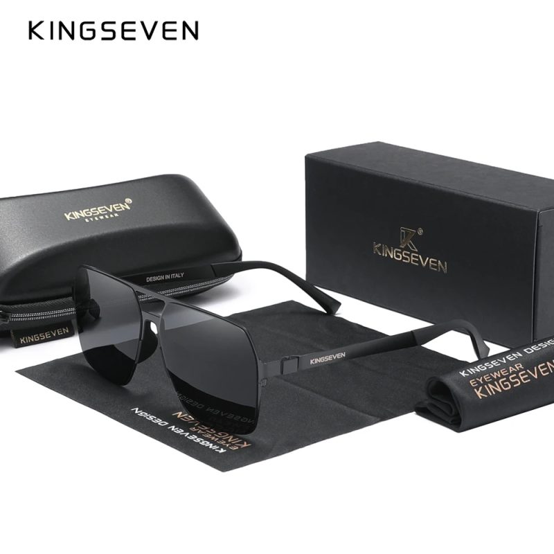 KINGSEVEN UV400 Glasses Temples Pilot Driving Men's Sunglasses Polarized High Quality Anti-reflection Fishing Retro Eyewear