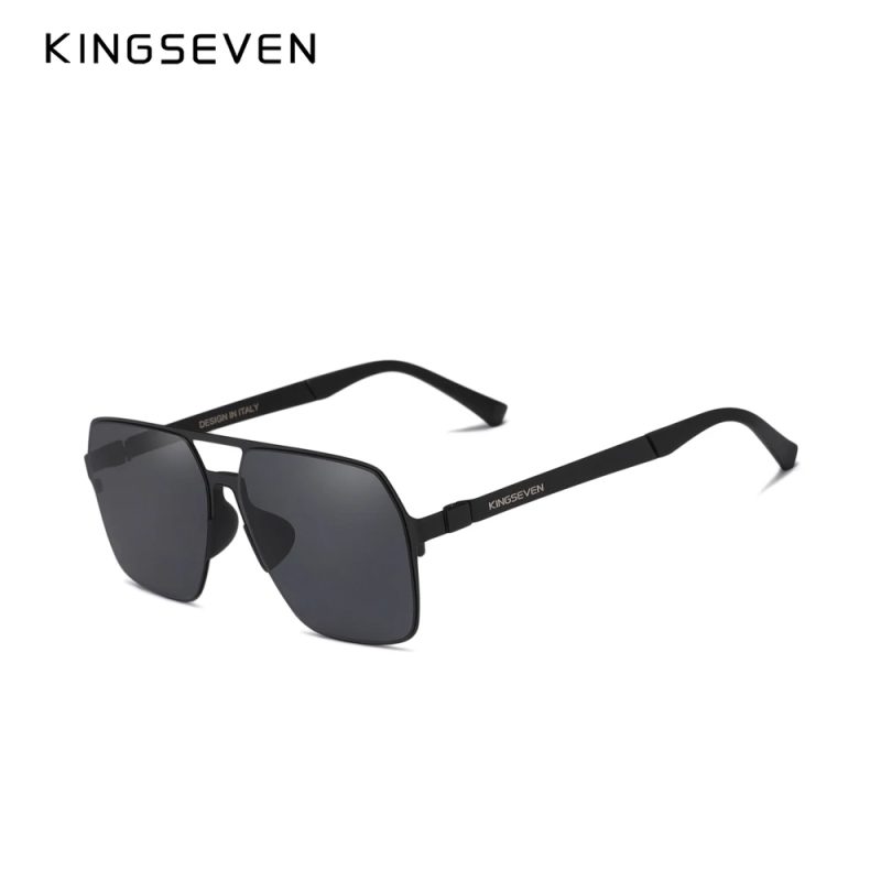 KINGSEVEN UV400 Glasses Temples Pilot Driving Men's Sunglasses Polarized High Quality Anti-reflection Fishing Retro Eyewear - Image 3