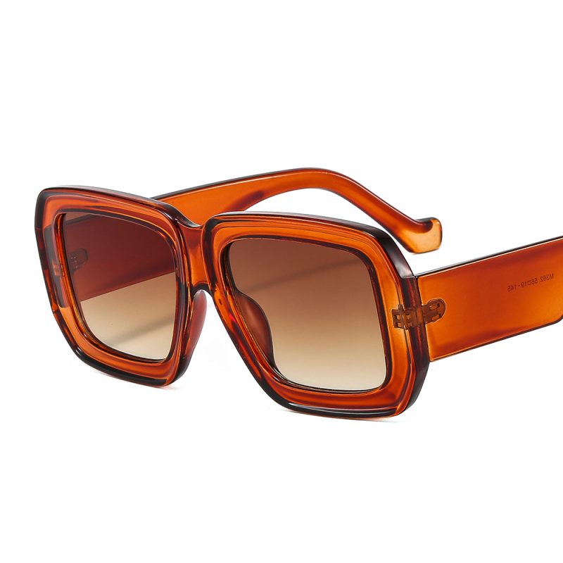 Unique Square Sunglasses for Men Fashion Champagne Big Shades Eyewear Trending Retro Women Brand Design UV400 Sun Glasses - Image 8