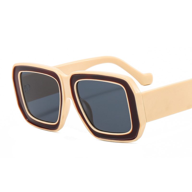 Unique Square Sunglasses for Men Fashion Champagne Big Shades Eyewear Trending Retro Women Brand Design UV400 Sun Glasses - Image 10