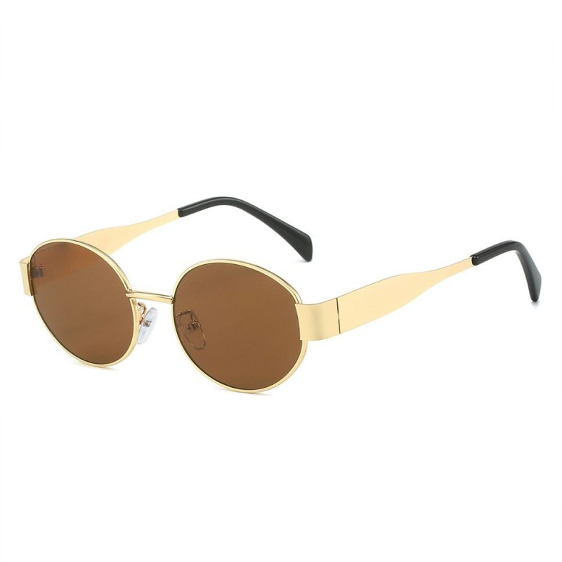 Classic Vintage Oval Sunglasses Women For Men Luxury Designer Metal Sun Glasses Hip Hop Popular Punk Outdoor Shades UV400 - Image 8