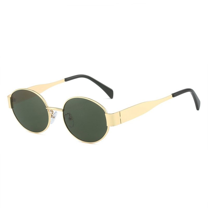 Classic Vintage Oval Sunglasses Women For Men Luxury Designer Metal Sun Glasses Hip Hop Popular Punk Outdoor Shades UV400 - Image 9