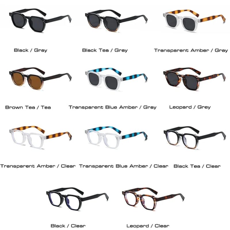 JNPCXI Fashion Vintage Rivet Oval Sunglasses Women Men Luxury Leopard Sun Glasses Anti Blue Light Eyeglasses Frame - Image 3