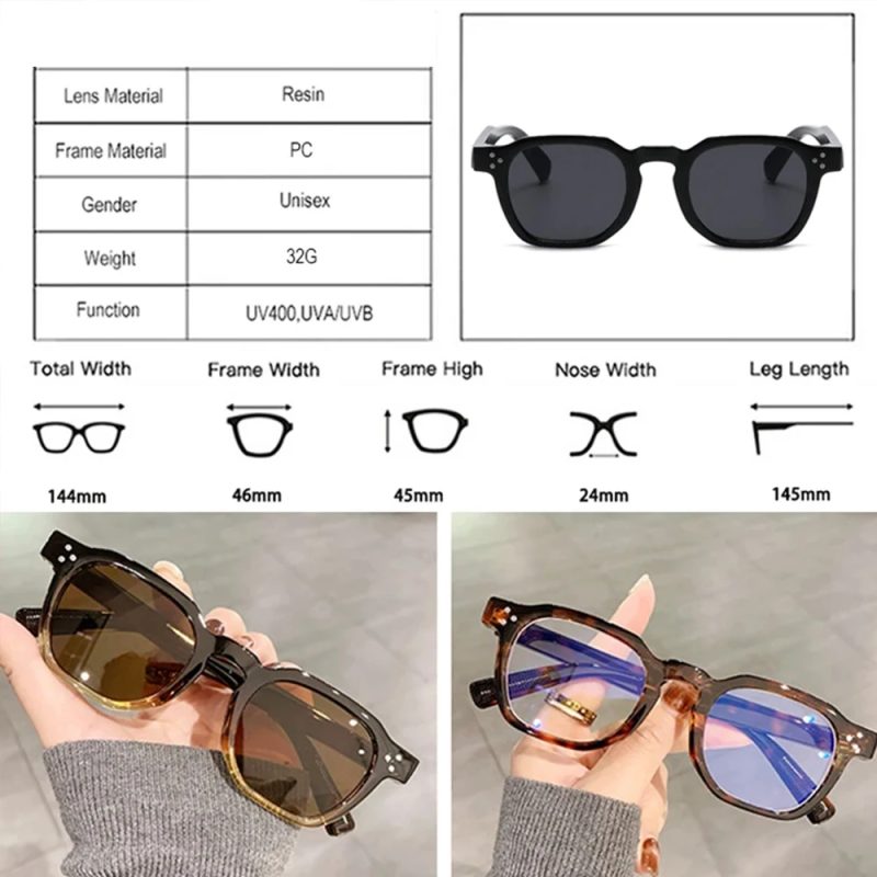 JNPCXI Fashion Vintage Rivet Oval Sunglasses Women Men Luxury Leopard Sun Glasses Anti Blue Light Eyeglasses Frame - Image 6