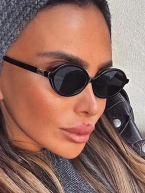 Sexy Small Oval Sunglasses For Women 2024 Brand Designer Fashion Luxury Shades UV400 Black Eyewear Men Vintage Sun Glasses
