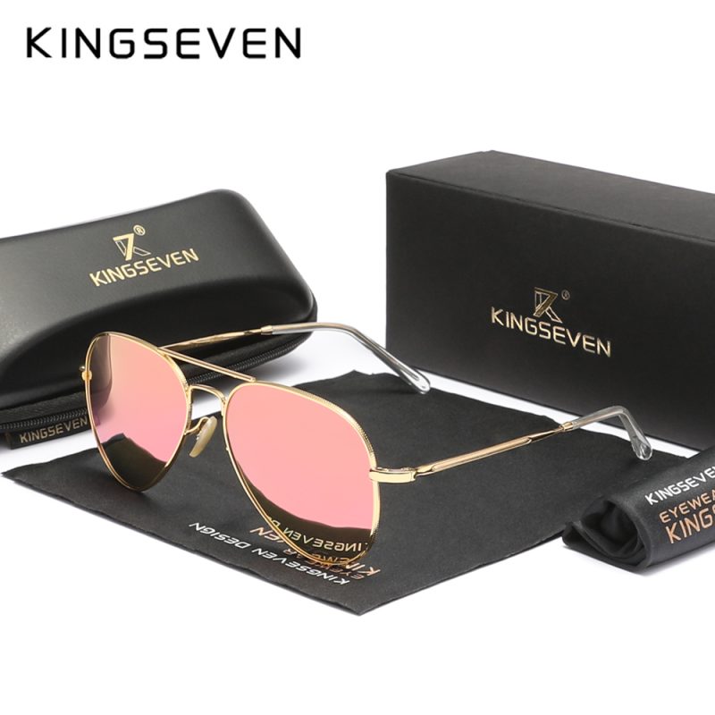 KINGSEVEN Pilot Alloy Men‘s Sunglasses Polarization UV400 Anti-reflection Full Frame Parsnip Glasses Women Retro Luxury Eyewear - Image 3