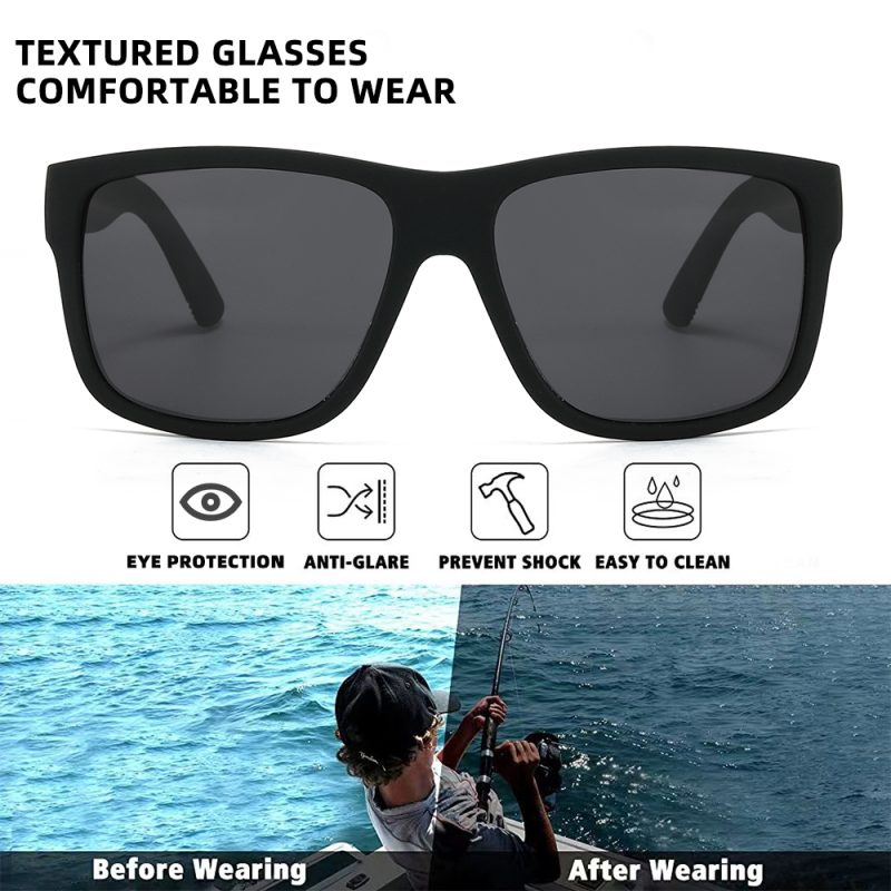Fashion Oversized Polarized Sunglasses Men Women Luxury Driving Fishing Travel Vintage Square Sun Glasses For Man UV400 Eyewear - Image 3