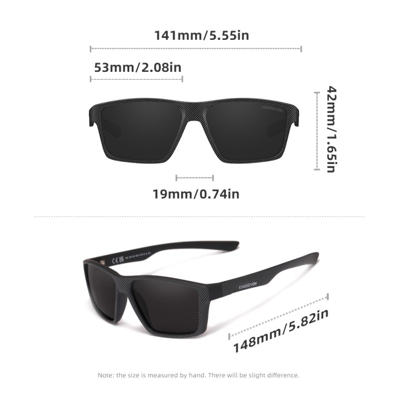 KINGSEVEN Causal Men‘s Sunglasses Polarization Anti-UV400 Rectangle Frame Parsnip Glasses Women Retro Luxury Ultralight Eyewear - Image 5