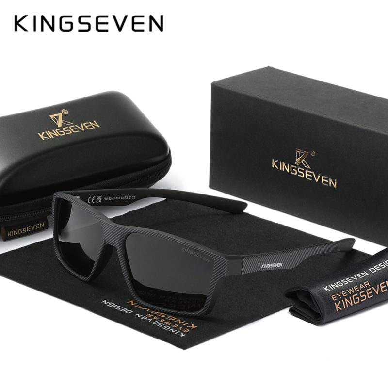 KINGSEVEN Causal Men‘s Sunglasses Polarization Anti-UV400 Rectangle Frame Parsnip Glasses Women Retro Luxury Ultralight Eyewear - Image 7