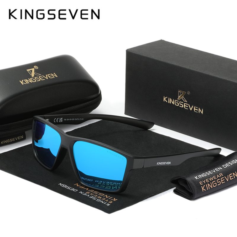 KINGSEVEN Causal Men‘s Sunglasses Polarization Anti-UV400 Rectangle Frame Parsnip Glasses Women Retro Luxury Ultralight Eyewear - Image 9