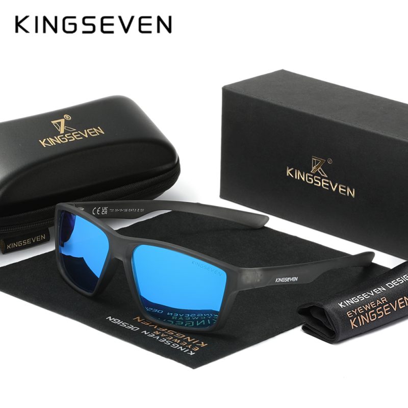 KINGSEVEN Causal Men‘s Sunglasses Polarization Anti-UV400 Rectangle Frame Parsnip Glasses Women Retro Luxury Ultralight Eyewear - Image 11