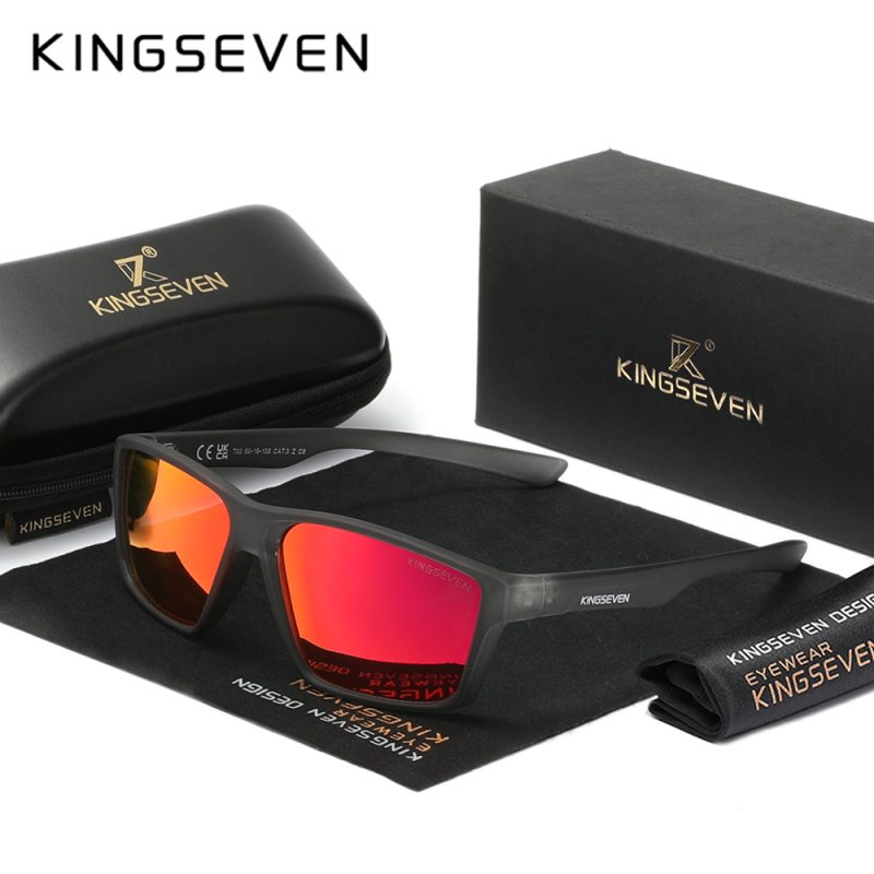 KINGSEVEN Causal Men‘s Sunglasses Polarization Anti-UV400 Rectangle Frame Parsnip Glasses Women Retro Luxury Ultralight Eyewear - Image 12