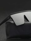 Vintage Male Flat Top Sunglasses Men Brand Black Square Shades UV400 Gradient Sun Glasses For Women Cool One Piece Designer